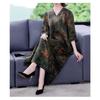 Premium Mulberry Silk V-neck Long Dress, Exquisite Summer Silk Gown for Glamorous Look