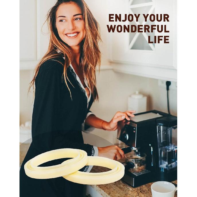 54mm Silicone Steam Ring, 2PCS Grouphead Gasket Replacement Accessories, No BPA Silicone Gasket Seal, for Breville Espresso Machine