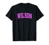 Wilson North Carolina NC Vintage Athletic Sports Pink Design T-Shirt