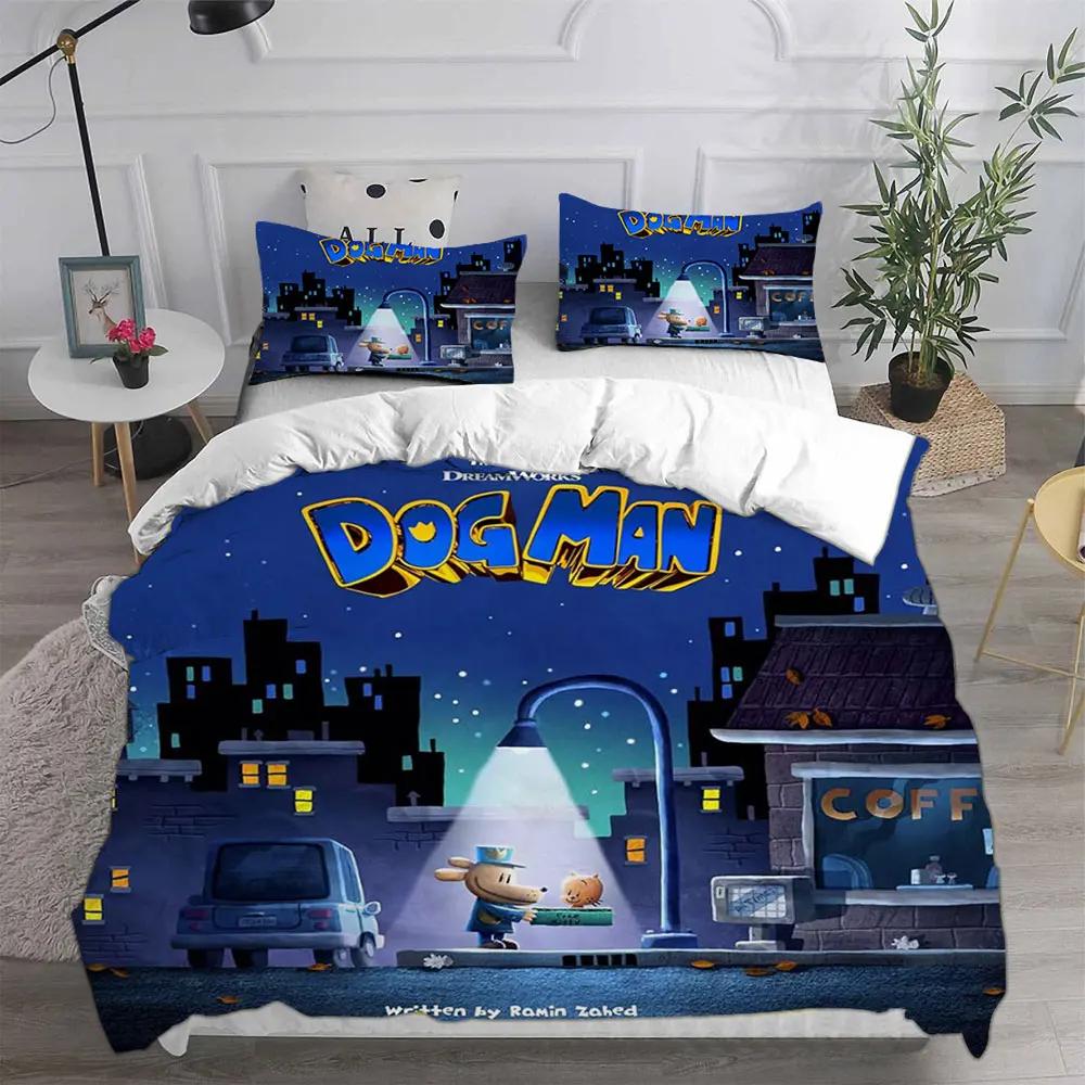 

Cartoon Dog Man Anime Print Bedding Sets Cartoon Comforter Bed Cover Duvet Cover Pillow Case 2-3 Pieces Sets Bedroom Decoration EU Single(135x200cm)