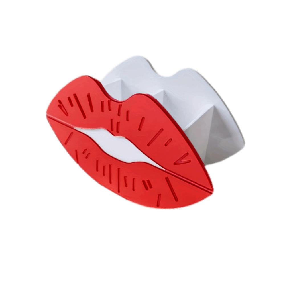 

Pencil Cosmetic Storage Box Mouth Shape Bathroom Storage Case Lips Storage Box Dressing Table красный