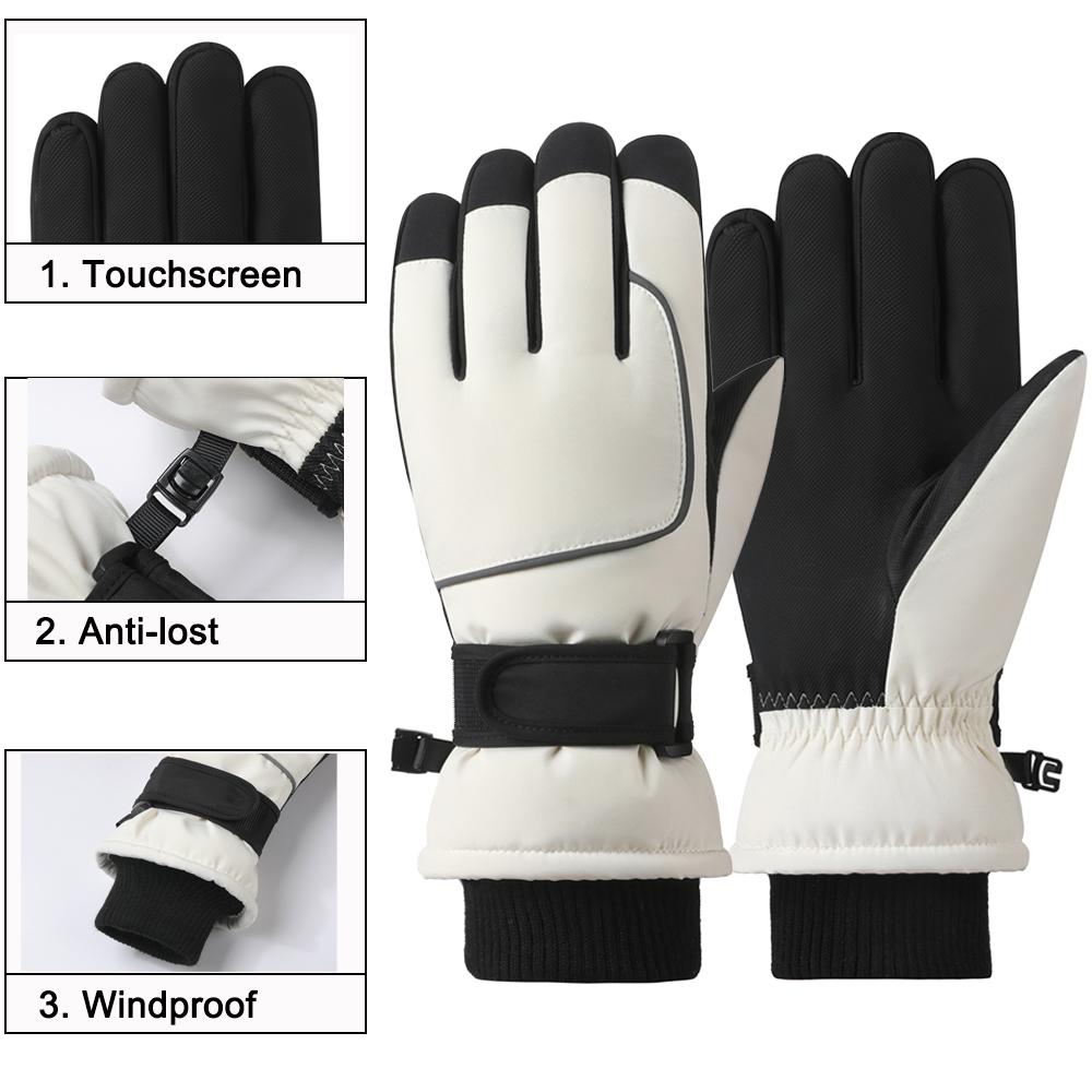 Winter Gloves Fit For Men Women, Waterproof Thermal Snow Ski Gloves Outdoor - Work, Hiking, Skiing, Running, Biking, Riding Glove