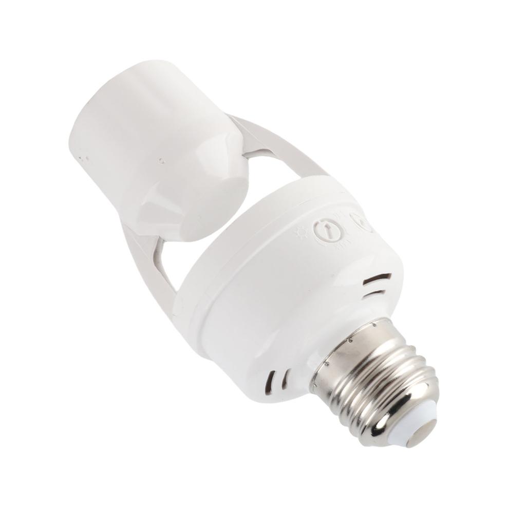 Infrared Motion Sensor Light Socket Energy Saving LED 60W E27 Screw in Motion Activated Light Bulb Holder for Home Use