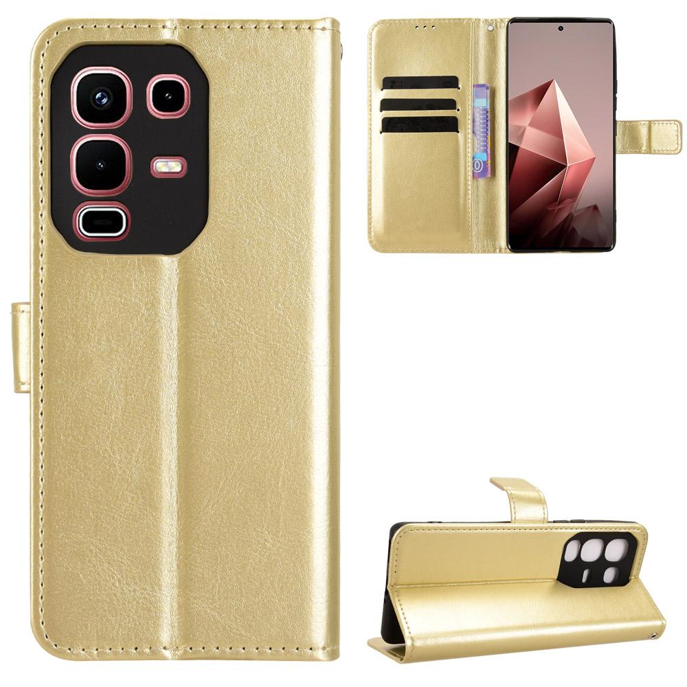 

Чехол-книжка для Infinix Note 50s 5G Кожаный чехол [Flip Vintage Leather] Кошелек Противоударный Прочный Ретро Чехол для телефона for Infinix Note 50s 5G чёрный