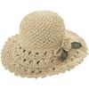 Packable Wide Brim Woven Sun Hat for Women - Beach and Sun Protection