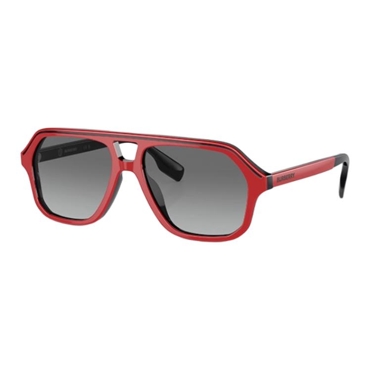 

Burberry Pilot Style Sunglasses for Children with Black Lettering on the Temples, Made of Acetate Kids Red 50 красный