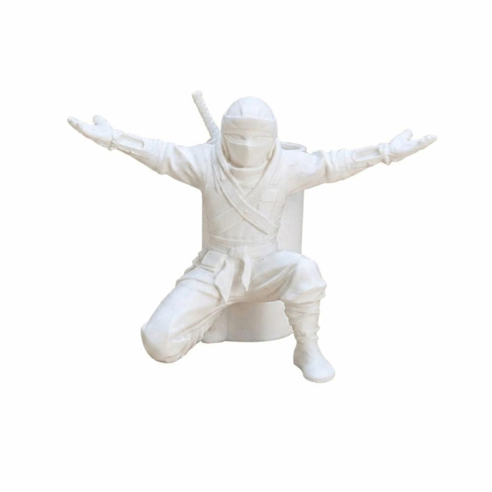 3D Printed Creative Ninja Pen Holder Desktop Storage Pen Stand Ornament Cheese Pen Cup Home белый