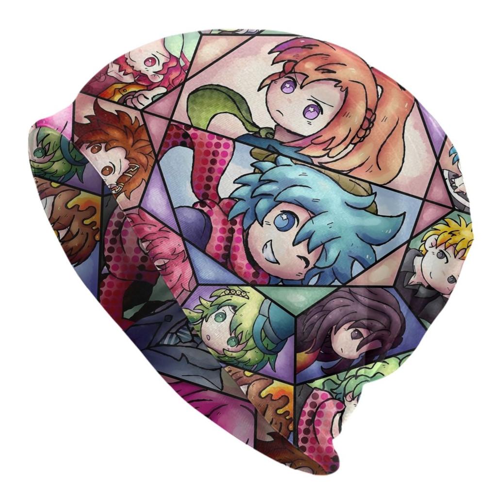 Warm Unisex Women Knitted Hats Adult Unisex Horror Game YTTDED Anime Skullies Beanies Caps Your Turn To Die Humor Bonnet Hats