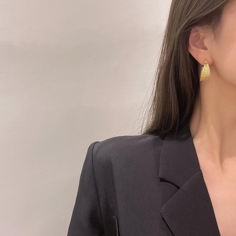 S925 Silver Needle European-American Exaggerated Design Hoops - 2023 New Niche Luxury Earrings