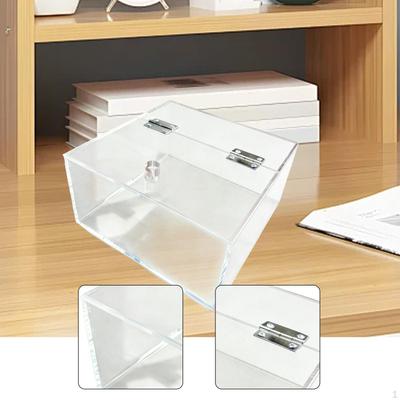 Acrylic Box with Lid Storage Container Cabinet Organizer Clear Display Case Stackable