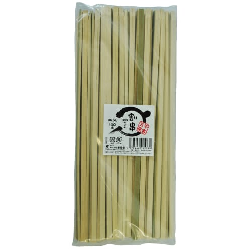 

Commercial-grade split skewers, 23cm, forked, approximately 100 pieces, square cross-section