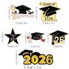 Black Golden Mortarboard Brooches Class of 2026 Doctorial Hat Brooch  Academic Celebrations