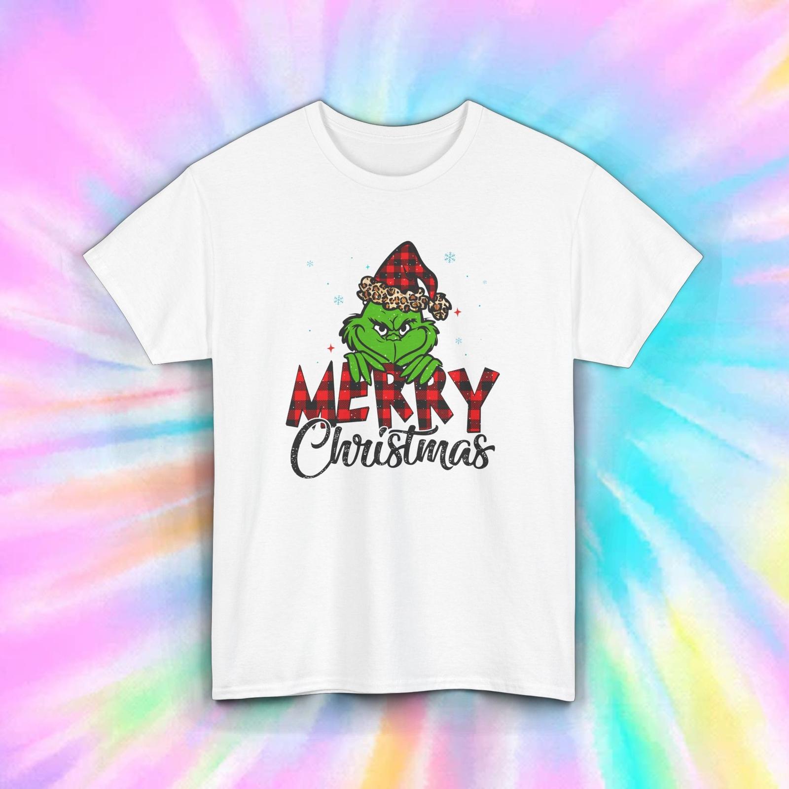 Merry Christmas Grinch Shirt S-5XL Funny Plaid Holiday Grinch Gift Tee XXXXL