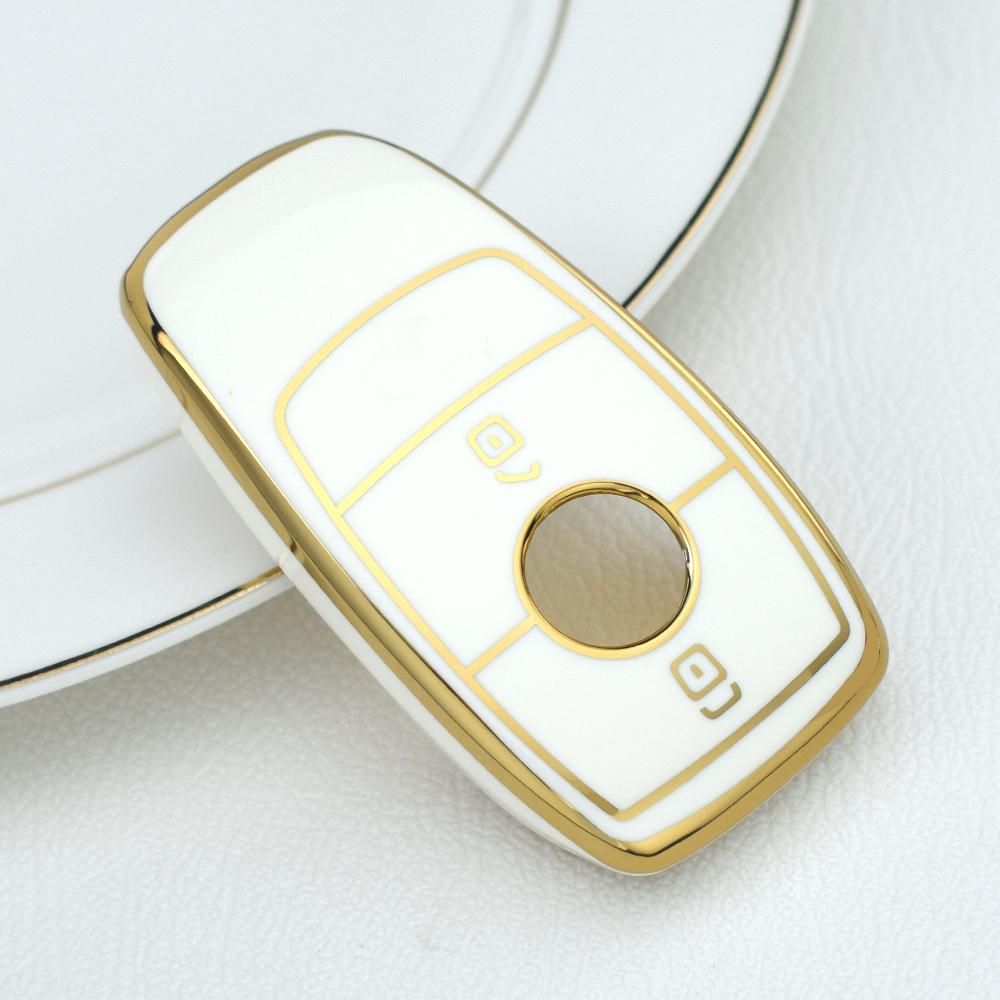 2 Buttons Tpu Car Key Case For Mercedes Benz A C E S G Class Glc Cle Cla W177 W205 W213 W222 X167 Amg Key Cover Keychain Set