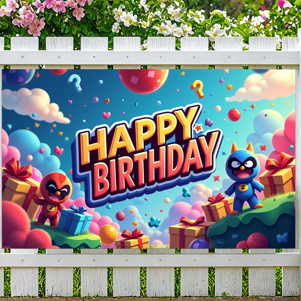 Celebration Backdrop Fun Party Decoration Birthday Banner Balloon Gift Display For Event Celebration Fun Atmosphere