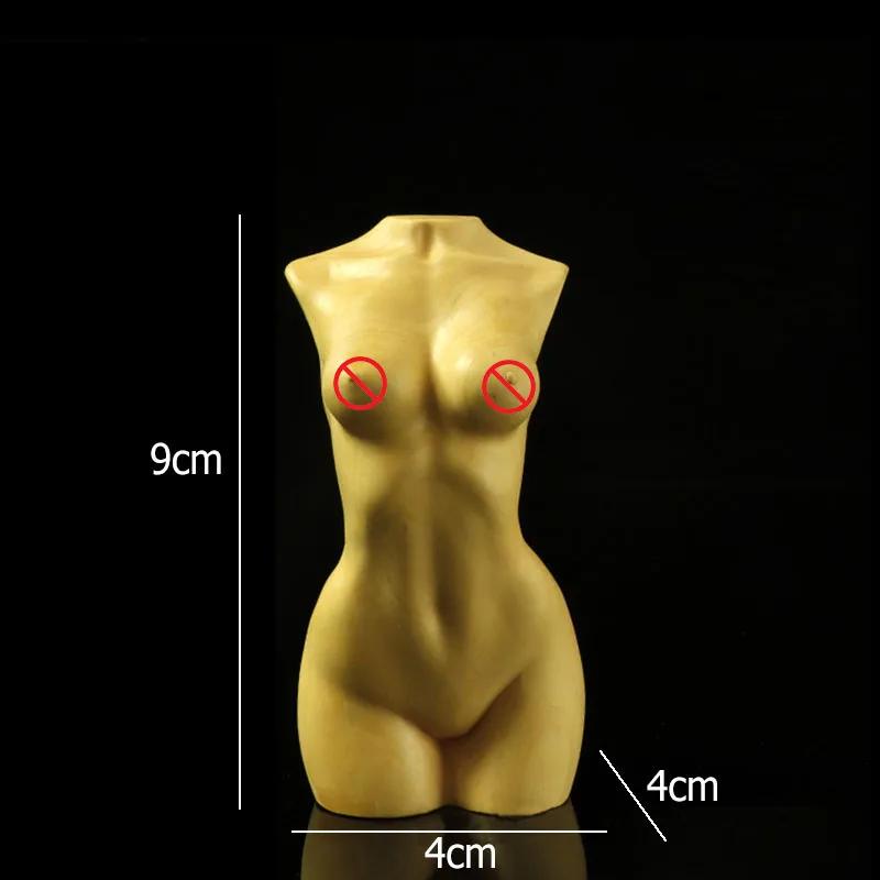 Body Art Sculpture Ornaments Wooden Bust Portrait Figurines Boxwood Wood Carving Craft Statue Home Decoration Accessories Modern