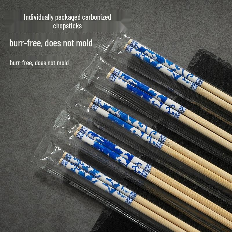 You Shu Individually Wrapped Blue & White Porcelain Chopsticks