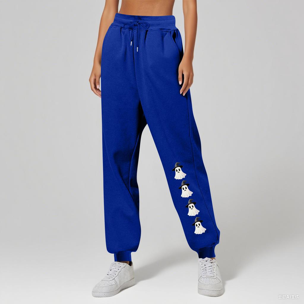 Ladies' Printed Unisex Casual Pocket Drawstring  Pants