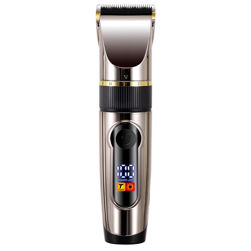 Electric Hair Clipper IPX6 Waterproof Ceramic Blade LCD Display Home Professional Haircut Trimmer Grooming Kit