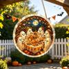 Creative Decompressing Puzzle Halloween Acrylic Sun Catcher, DIY Spooky Suncatcher Kit, Hanging Decor Gothic Stained Glass Window Ornament for