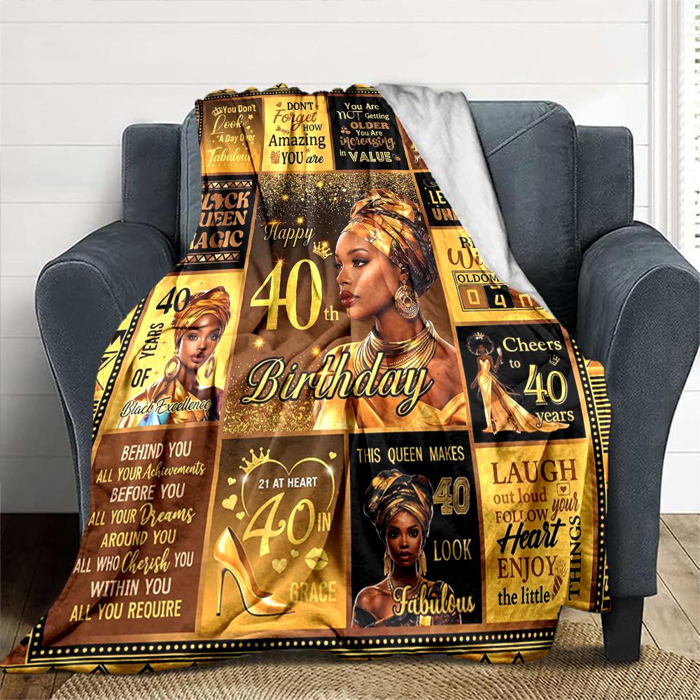 Celebrate your 40th birthday with blankets in various styles and made of comfortable materials for All Occasions Modern Suitable Relatives Y38