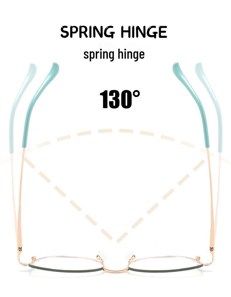 Cat-Eye Photochromic Glasses: Anti-Blue Light Metal Frame, Internet Celebrity Style