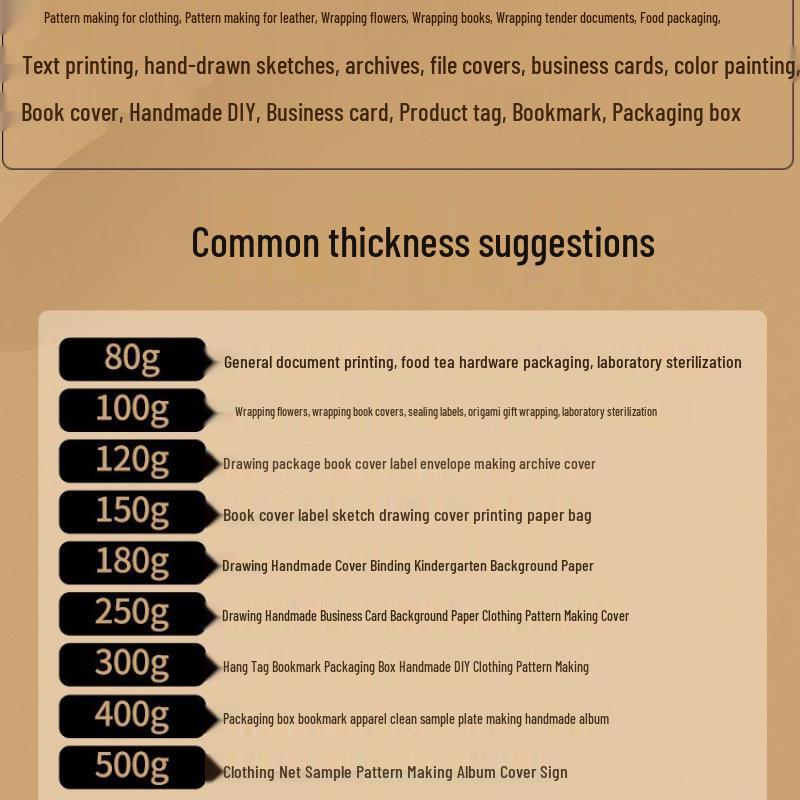 Kraft Brown Cardboard Sheets for Drafting, Drawing, and Pattern Making