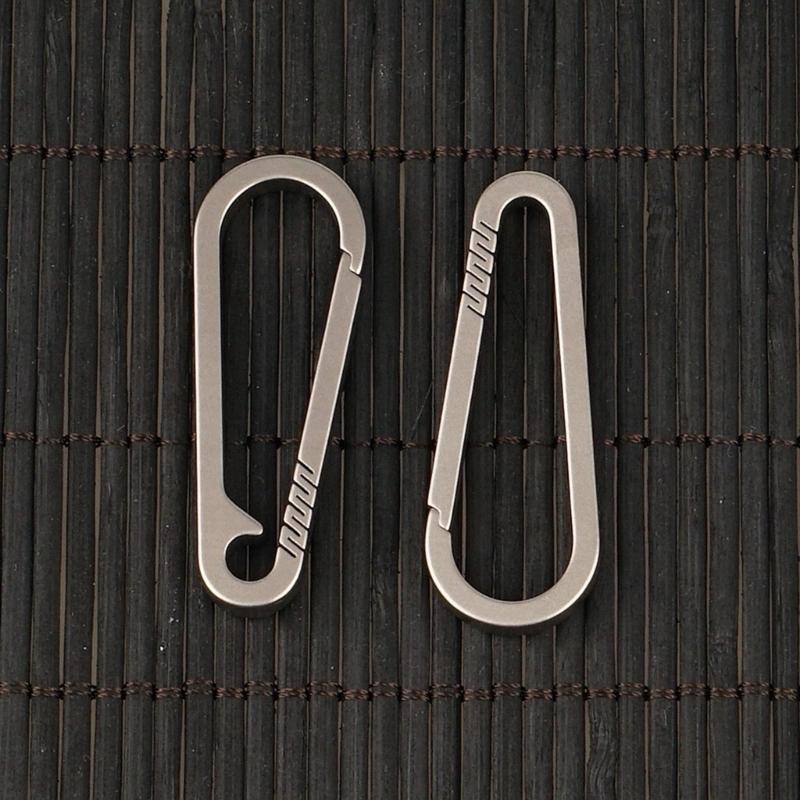 Spring Snap Hook Keychain Clip Titanium Alloy Outdoor Carabiner Tool for Camping