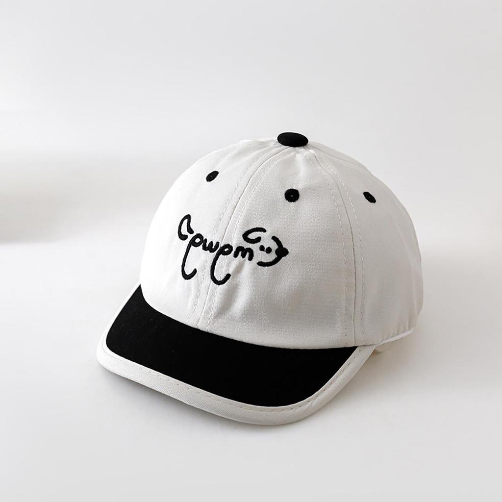 Fashion Patchwork Letter Baby Sun Hat Short Brim Baseball Cap for Boy Girl Kids Sunshade Peaked Hats