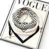 Silk cotton magnetic buckle silk scarf geometric and floral combination printing fashion personality spring autumn and winter versatile single item