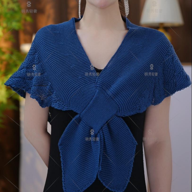 

Универсальный фальшивый воротник многофункциональный рыбий хвост шаль темперамент короткая вязаная универсальная плечевая шея кондиционер шаль тонкая