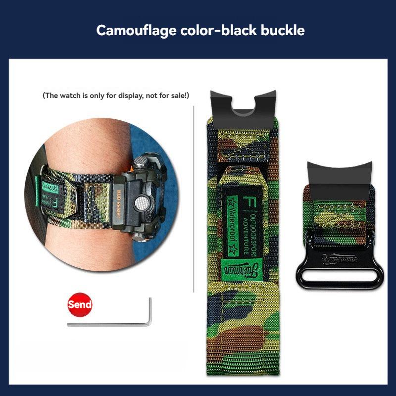 

For Casio G-SHOCK 3rd generation Little Mud King 5594 Watchband GG-B100-1A modified nylon watch strap men Bracelet wristband For GG-B100