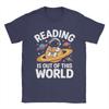 Unisexs TShirt Reading is Out of This World Space Funny Books Lover Funny Tee Shirt Short Sleeve  T Shirt Crew Neck Clothing