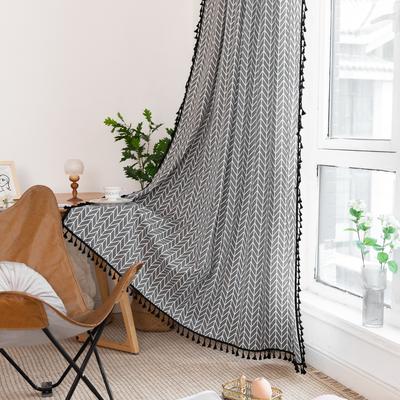 Heimtextilien Vorhang Fertig Schlafzimmer Küche Wohnzimmer Halb-Verdunkelnd Ohne Bohren Stangentasche Kaffeefarbener Vorhang
