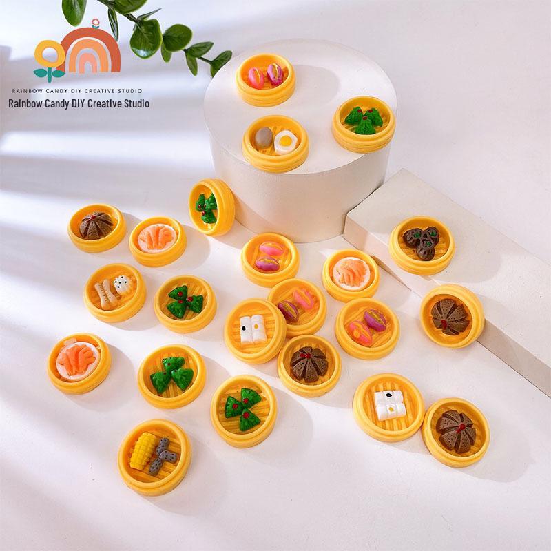 Miniature Food Playhouse DIY Steamer & Resin Jewelry Accessories
