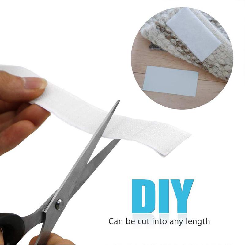 2/5M Selbstklebendes Klettband mit Klebestreifen für DIY Kleidung Tasche Basteln Selbstklebender Klettverschluss Starker Klebeaufkleber