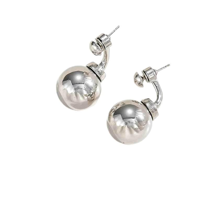 Vintage Round Ball Stud Earrings - Unique Light Luxury Design