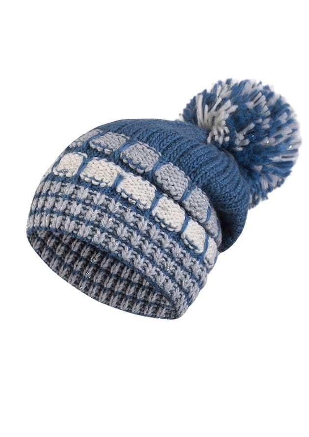 Amanda Women' Hat with Pompom Blue