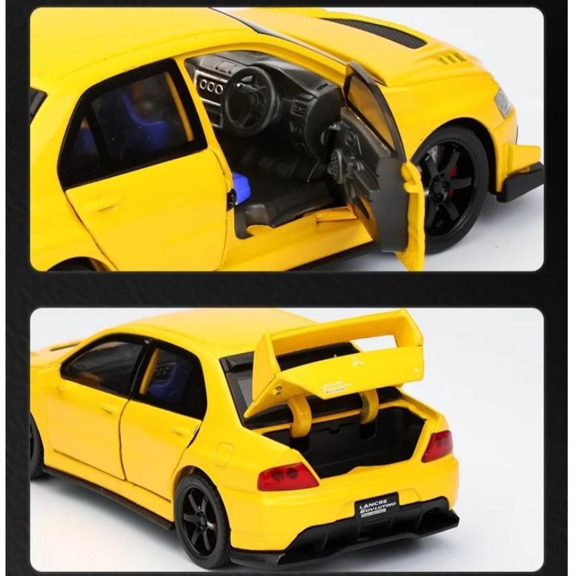 1/32 Scale Mitsubishi EVO Model Alloy  Simulated Jdm Sports Car, Children's Toy Collection Model Ornaments for Boys Gifts