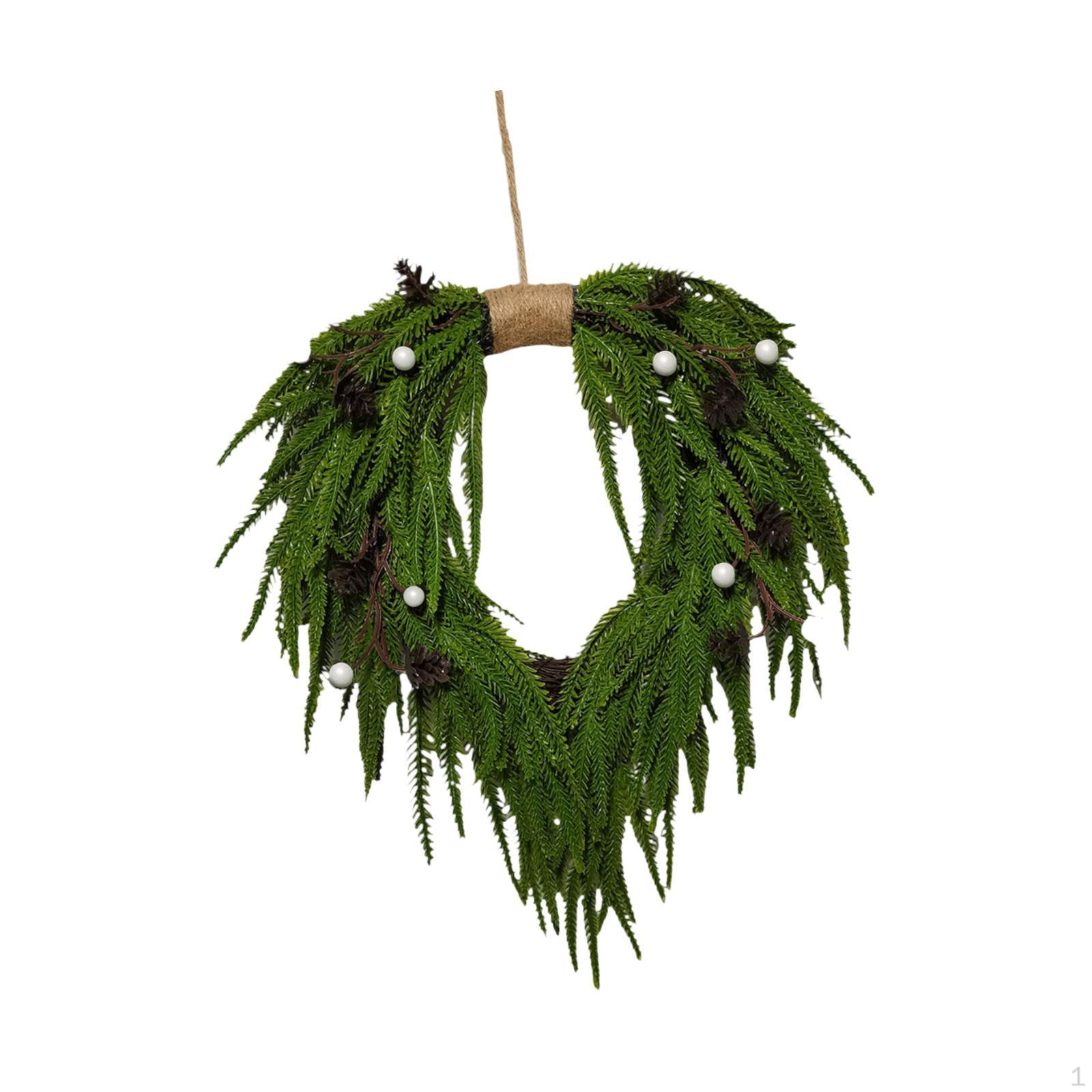 

Искусственный венок для рождественской входной двери, праздничный декор, зимняя гирлянда для внутреннего и наружного использования Green