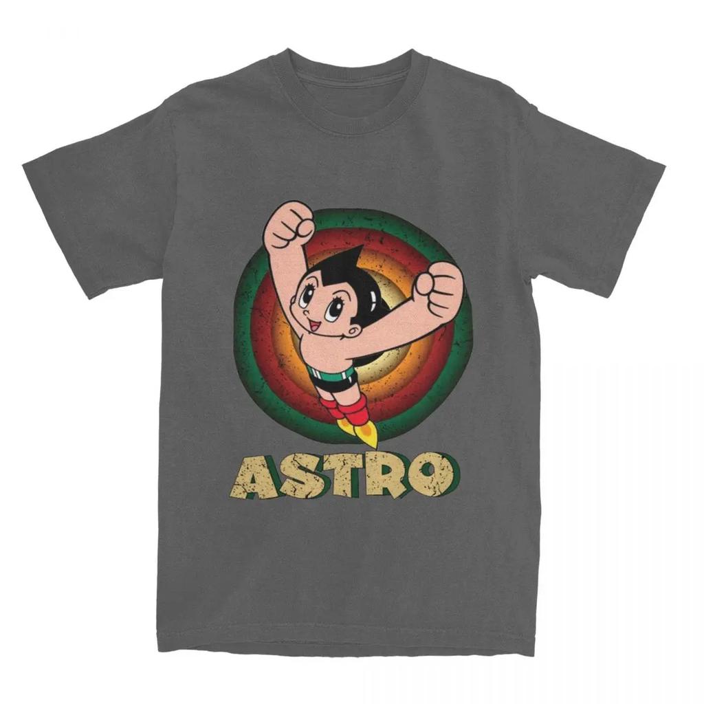 Astro Boy Vintage Anime Astroboy T-Shirts Men Novelty 100% Cotton Tees Crewneck Short Sleeve T Shirt Plus Size Clothing