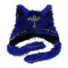 Gothic Dark Style Plush Cat Ear Hat, Punk Rock Warm Winter Hat, Trendy Thermal Headwear for Women