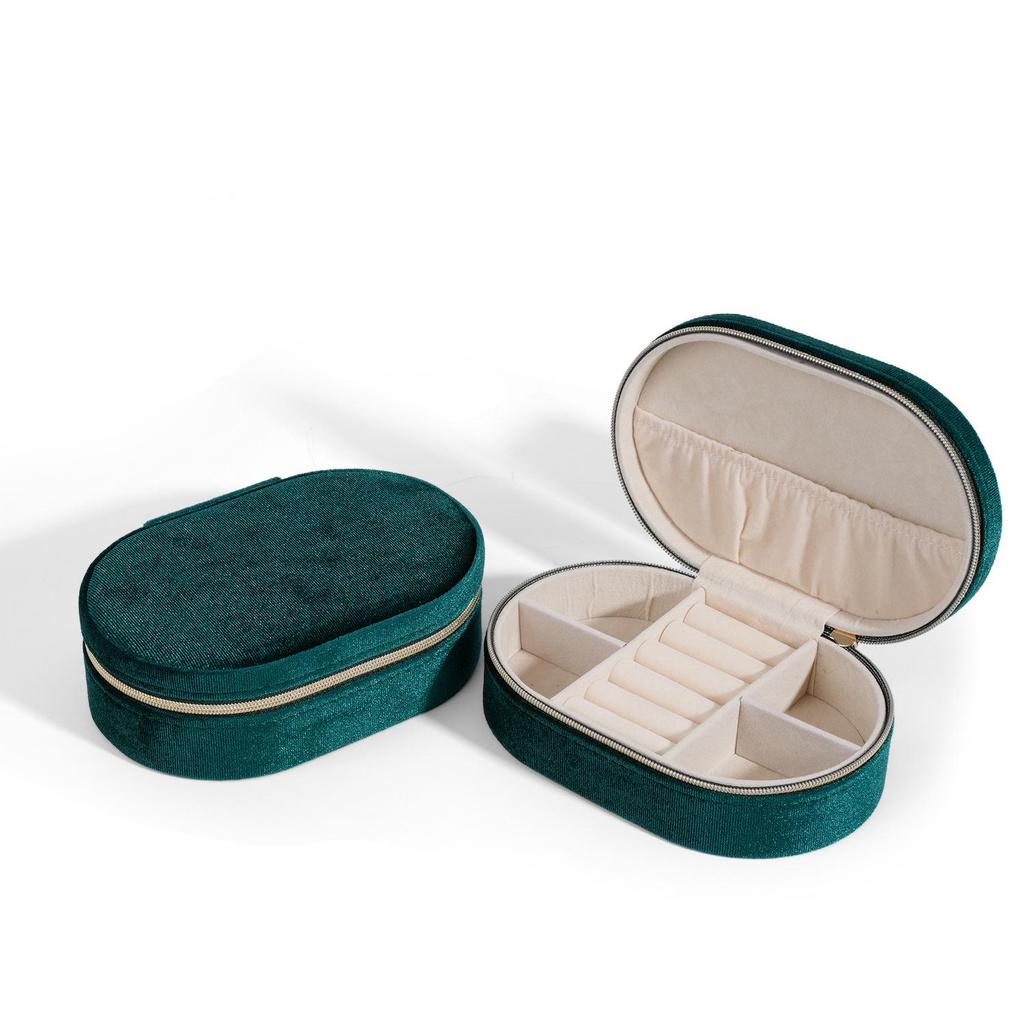 INS Round Mini Travel Jewelry Gift Box: Compact Ring Storage Case