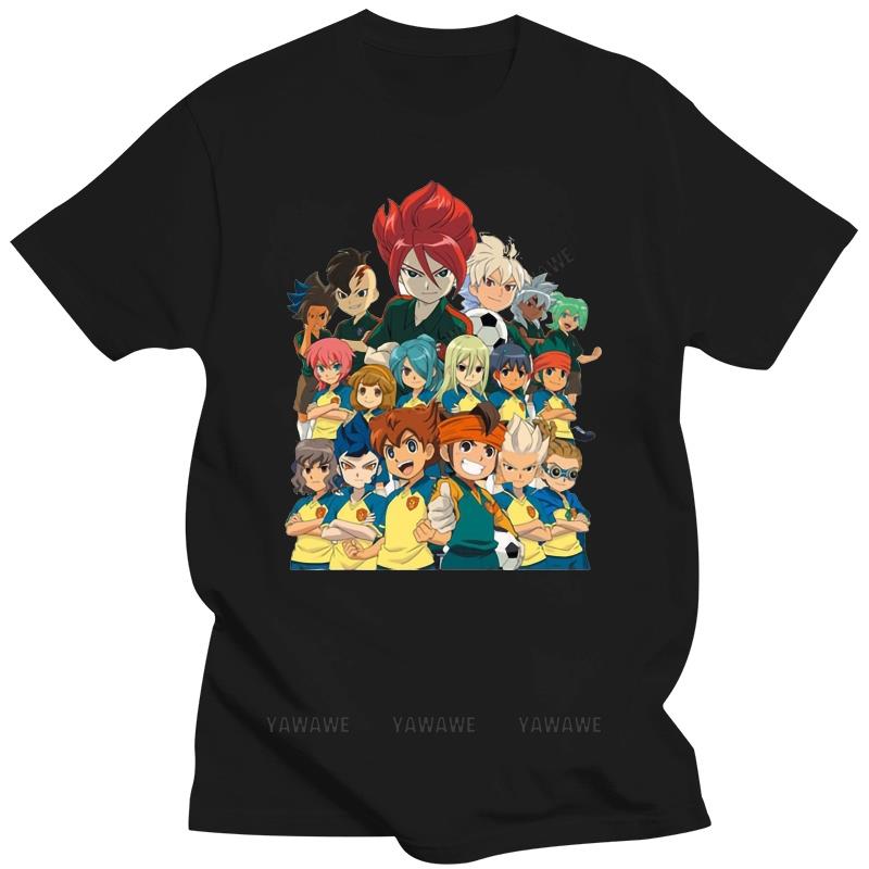 Inazuma Eleven Tričko Krátký rukáv Léto Bílá barva Logo Inazuma Eleven Tričko Trička Top Tričko Inazuma 11 Tričko Hip Hop