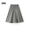 Semir Women's Summer Elastic Waist A-Line Skirt