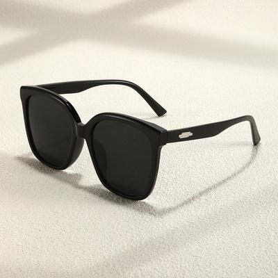 Large Frame Black Face Trimming Women Sunglasses UV Proof Outdoor Fashion Shades for Women Stylish Sun Protection
