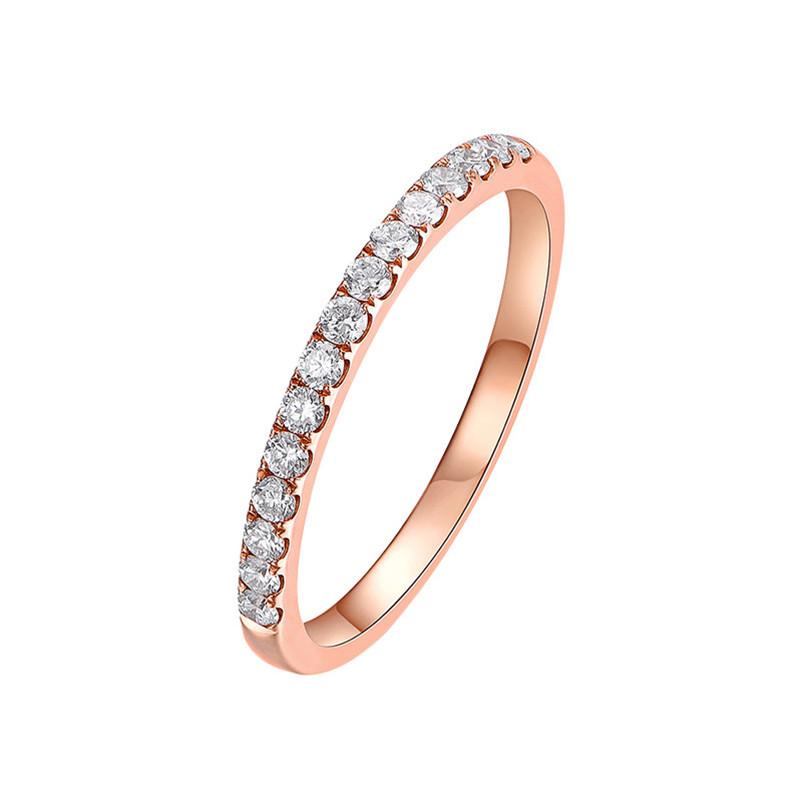 CC 2mm Width Slim Rings for Women Rose/White Gold Plated Fashion Simple Jewelry Crystal Row Diamant Zirconia Wedding Gift CC505