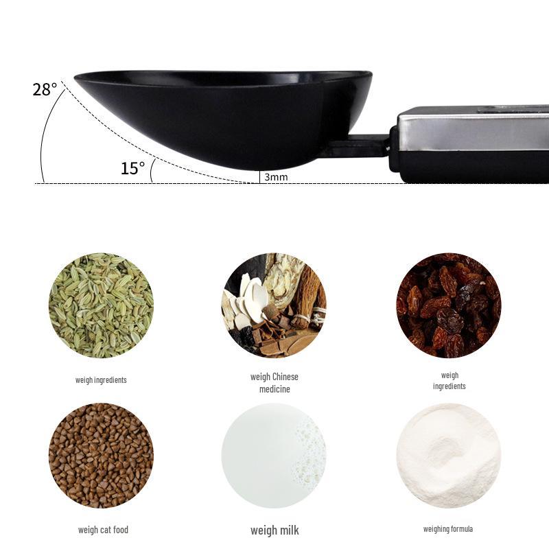 Digital Measuring Spoon Scale - 0.1g Precision Kitchen Food & Gram Weight Scale