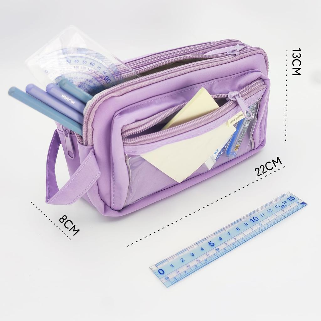 IPOCHI Pencil Pencil Pen Large Zipper Popular Storage Business Elementary School Middle School High School Women Case, Case, Pouch, Capacity,