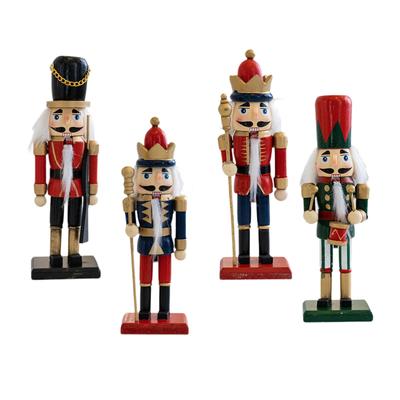 Wooden Christmas Nutcracker Traditional Classic Decoration Christmas Ornament for Kids Gifts Home Centerpiece Parties Table